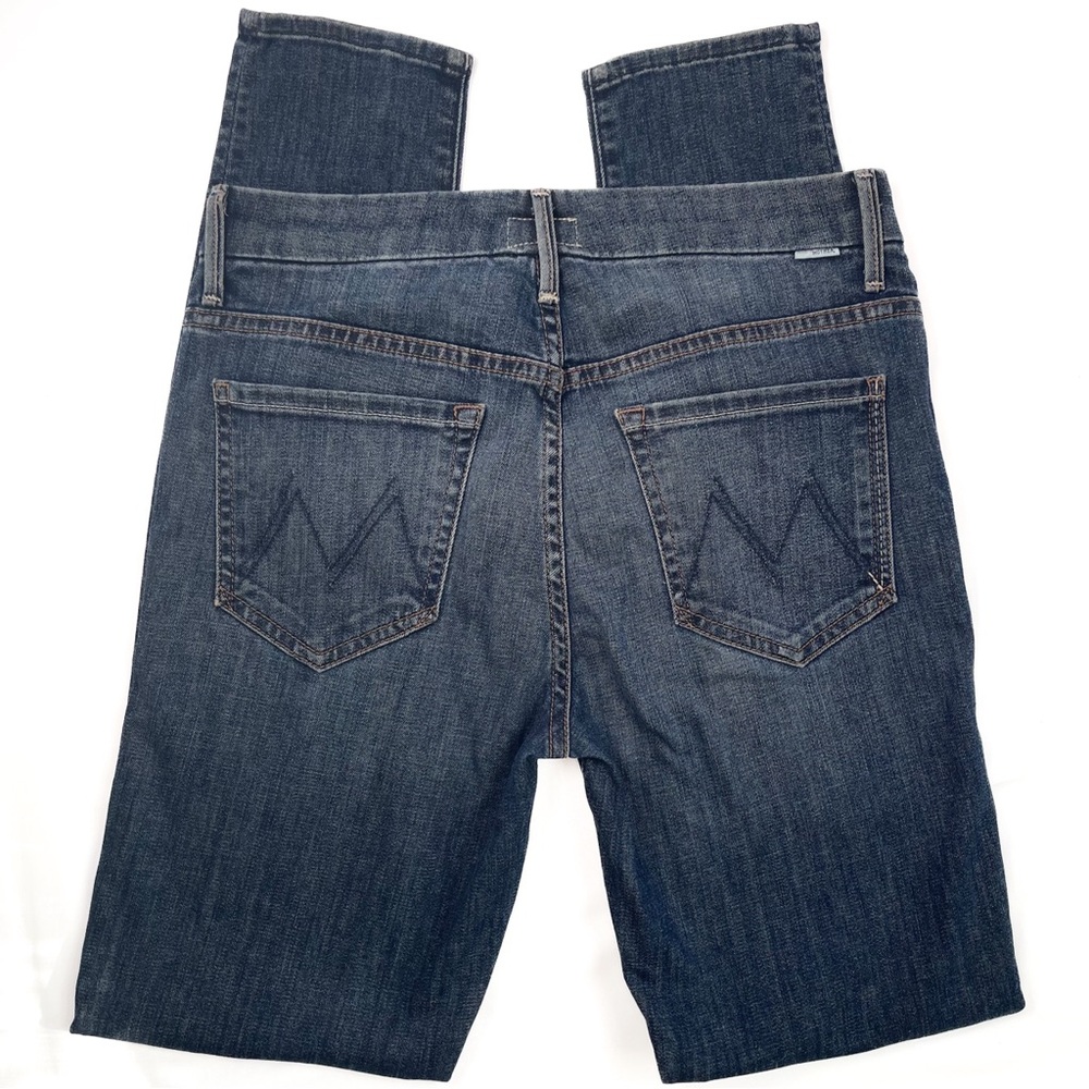 MOTHER High Waisted Looker Full Length Jean Sz 29 Dark Wash Made in USA